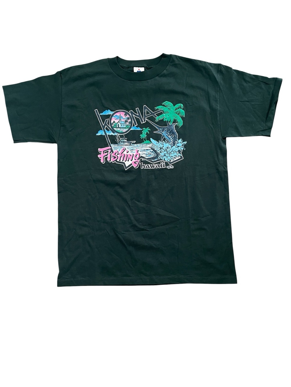 Vintage 80s Kona Hawaii fishing shirt